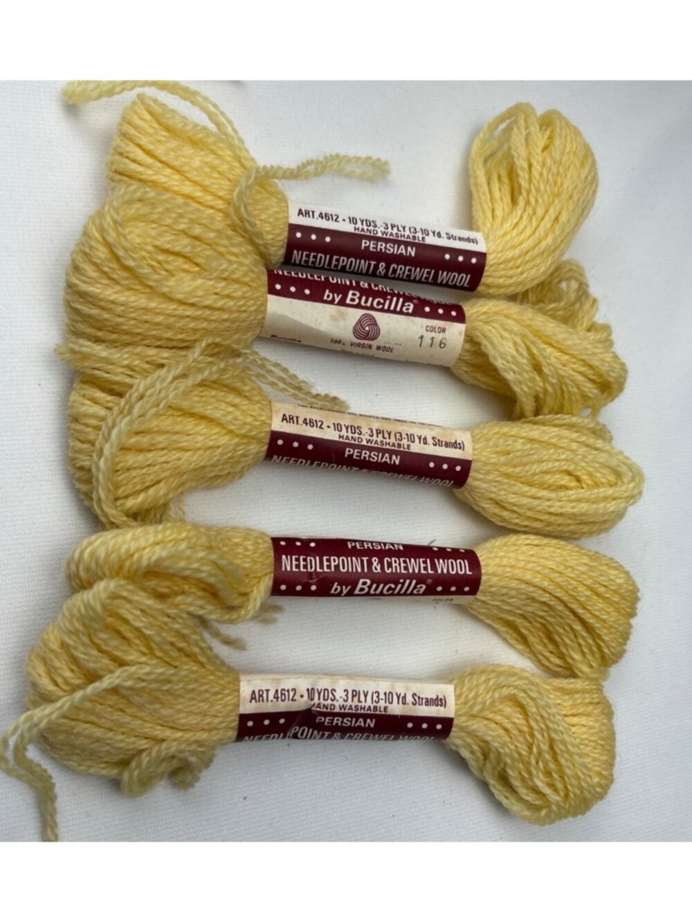 Bucilla Persian Needlepoint Crewel Wool 10 Yds Color 116 Virgin Wool Hand Washab